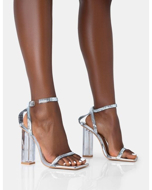 Tamaris Silver Diamante Heeled Sandal – SHOOZZ