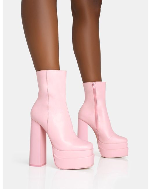 Baby pink 2024 ankle boots