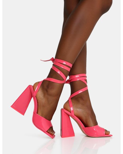 Buy Pink Heeled Sandals for Women by BAMBI Online | Ajio.com