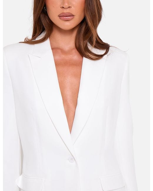 Public Desire Fitted Tailored Blazer White