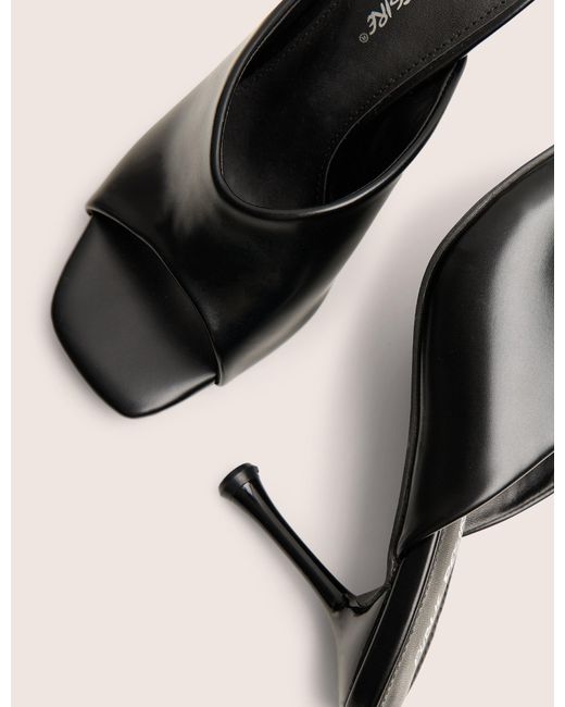Public Desire Natural J'adore Black Mule Heels