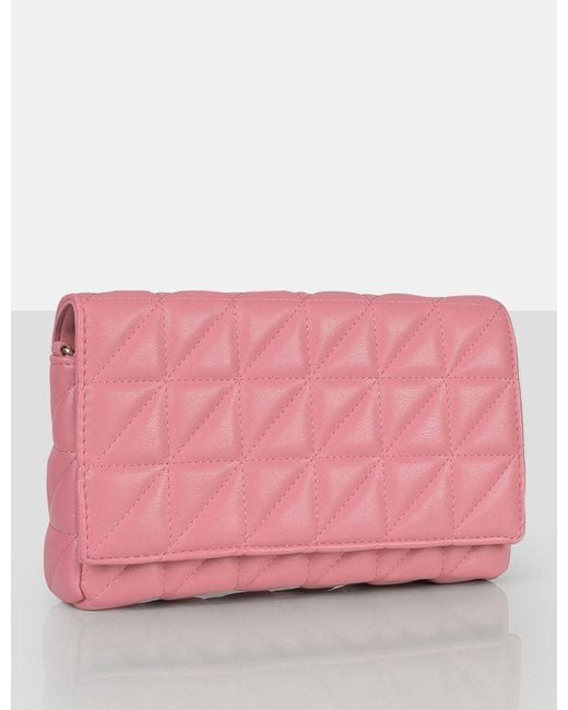 Public Desire The Kahlo Pink Gold Chain Shoulder Mini Bag