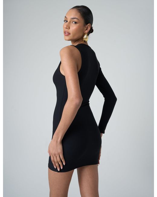 Public Desire Slinky One Shoulder Mini Dress Black