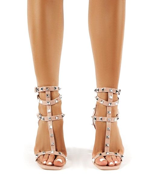 block studded heels