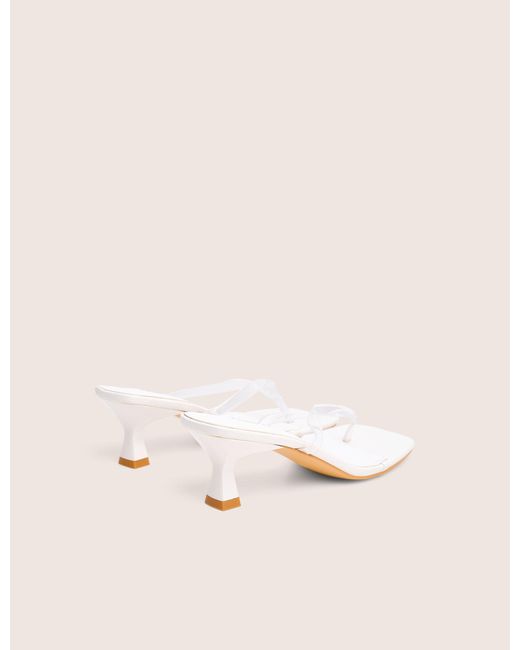 Public Desire Natural Everlast White Perspex Thong Flip Flop Heels