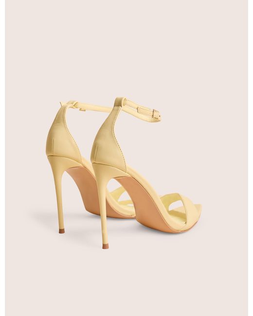 Public Desire White Kelisa Lemon Pu Pointed Toe Barely There Stiletto High Heels