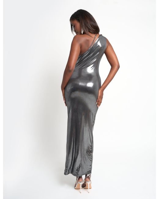 Public Desire White Cut Out Maxi Dress Gun Metal