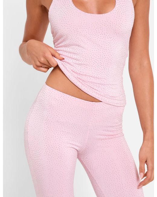 Public Desire Hotfix High Waist Luxe Slinky Capri Pants Pink
