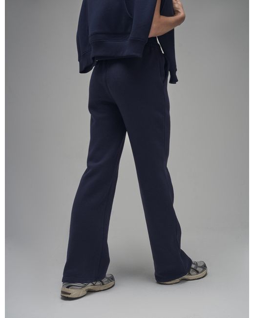 Public Desire Blue Kaiia Logo Wide Leg Sweat Pants Navy