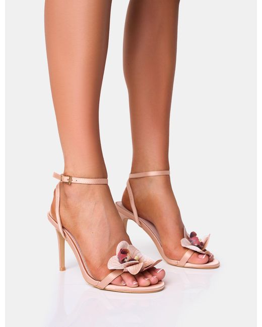 Public Desire Pink Mica Blush Orchid Barely There Stiletto Mid Heels