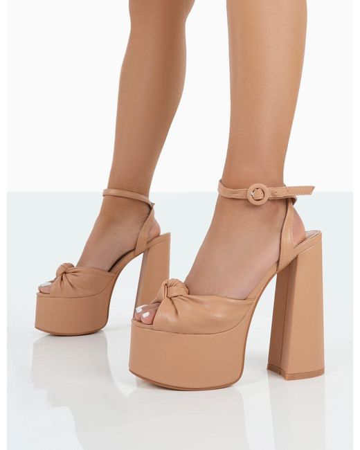 Public Desire Synthetic Knot On Nude Pu 