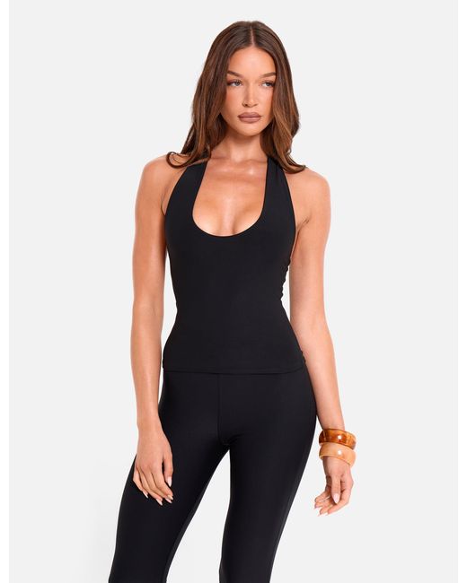 Public Desire Halterneck Luxe Slinky Top Black
