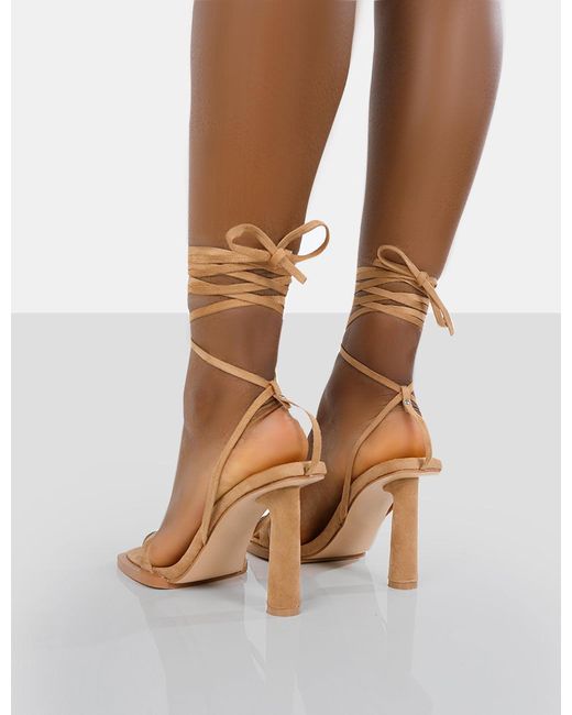 Public Desire Lamour Wide Fit Beige 
