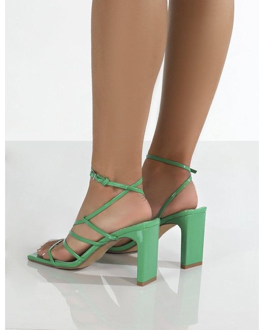 square open toe heels