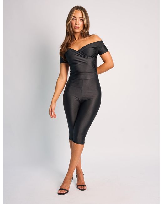 Off shoulder short jumpsuit sale