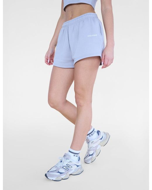 Public Desire Blue Kaiia Studio Mini Sweat Shorts Grey