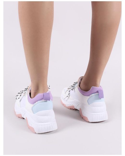 public desire white chunky trainers