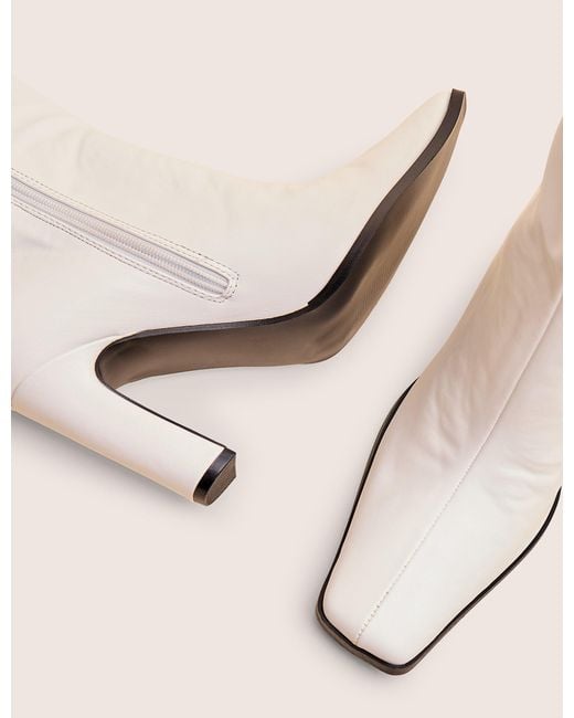 Public Desire Acquilla White Knee High Flared Boots