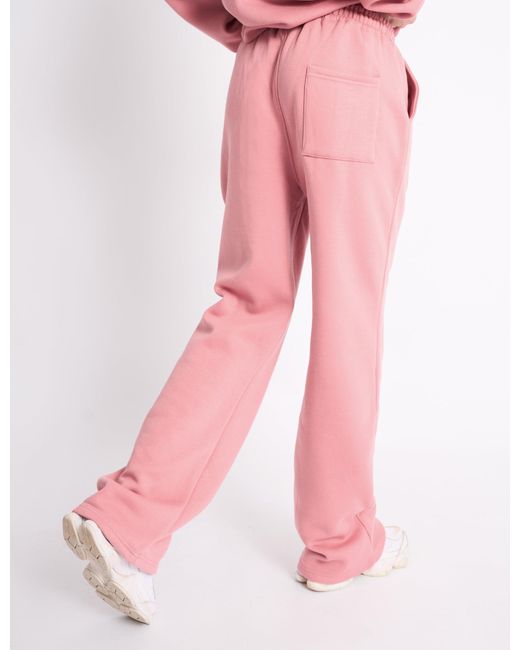 Public Desire Pink Kaiia Logo Wide Leg Jogger Blusher