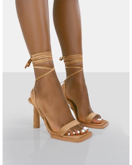 Public Desire Lamour Wide Fit Beige 