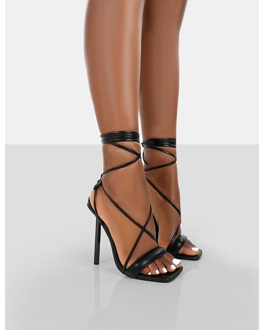 Synthetic Paradiso Black Pu Lace Up 