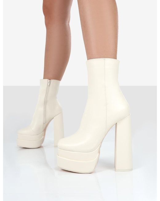 platform high heel ankle boots