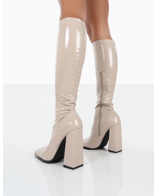 nude high boots