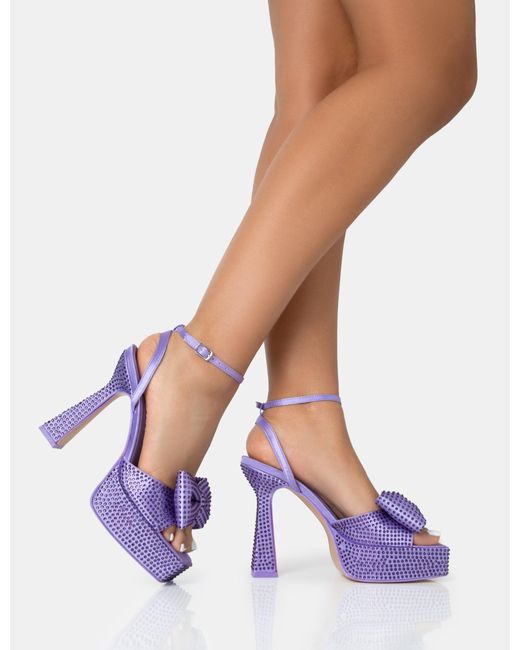 Buy RSVP by Nykaa Fashion Lilac Tie Up Chunky Platform Heels Online