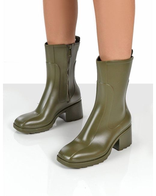 heeled wellies