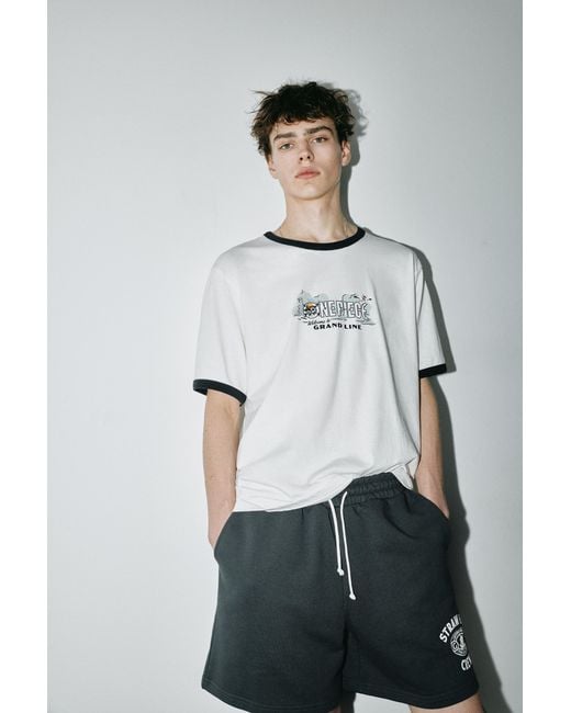 Pull&Bear White One Piece Rib T-Shirt for men