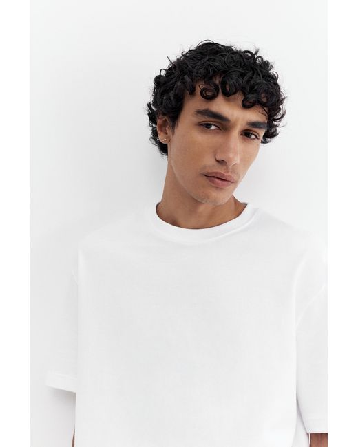 Pull&Bear Gray Premium Short Sleeve T-Shirt for men