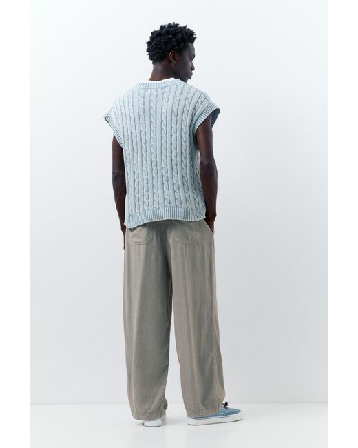 Pull&Bear Jogger Mit Leinen in Gray für Herren