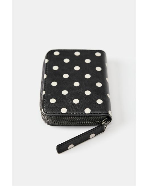 Pull&Bear Black Polka Dot Wallet