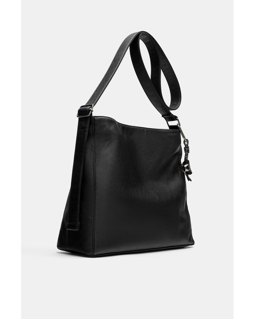 Pull&Bear Black Embellished Shopper Bag for men