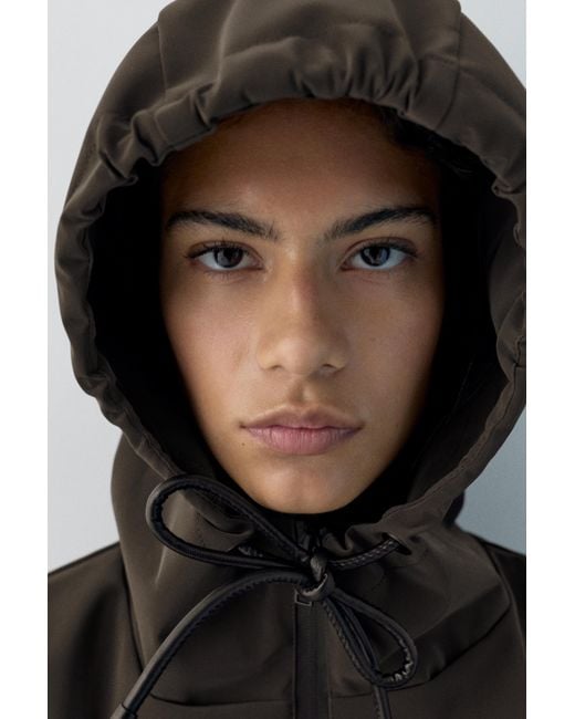 Pull&Bear Multicolor Short Hooded Raincoat
