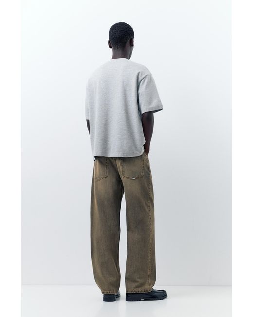 Pull&Bear Gray Regular Straight-Leg Jeans for men
