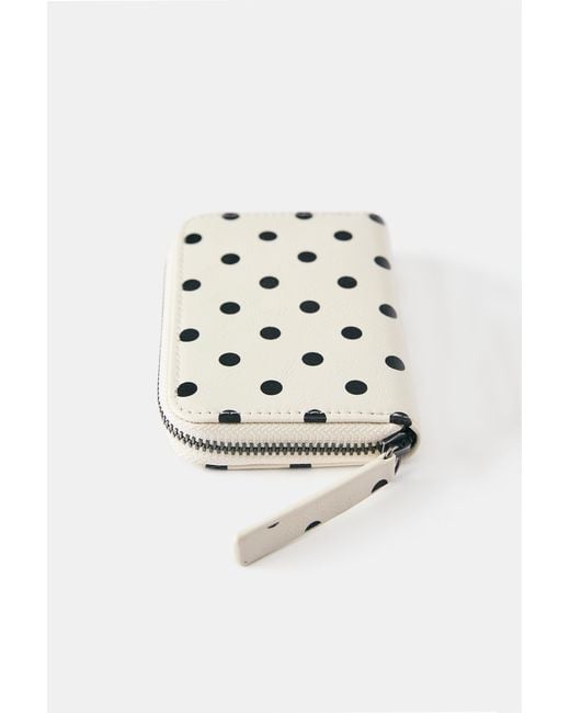 Pull&Bear White Geldbörse Mit Tupfen