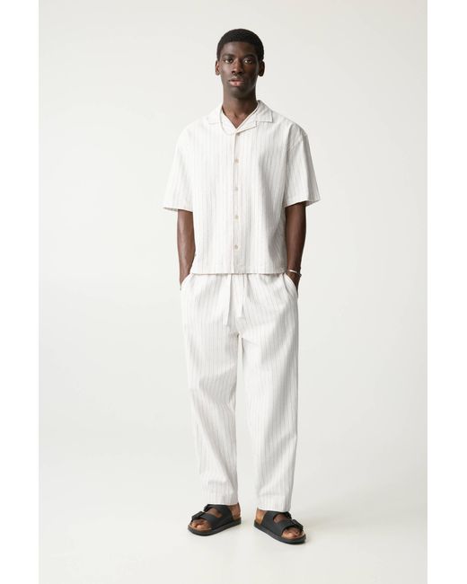 Pull&Bear Hemd Mit Leinen in White für Herren