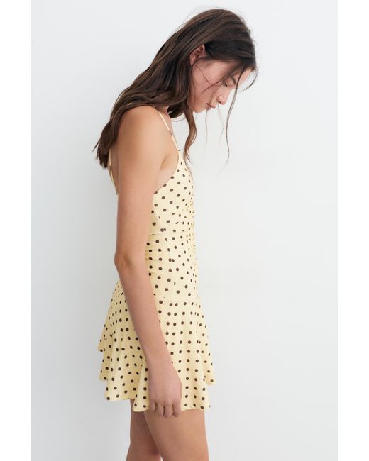 Pull&Bear Blue Short Polka Dot Strappy Dress