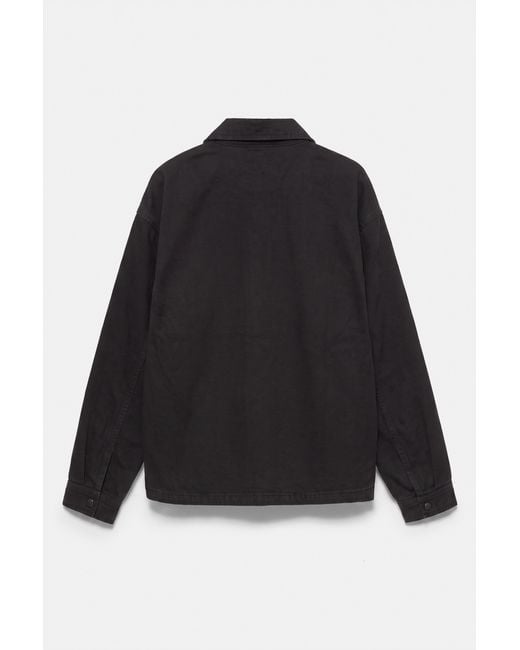 Giacca Camicia Con Zip di Pull&Bear in Black da Uomo