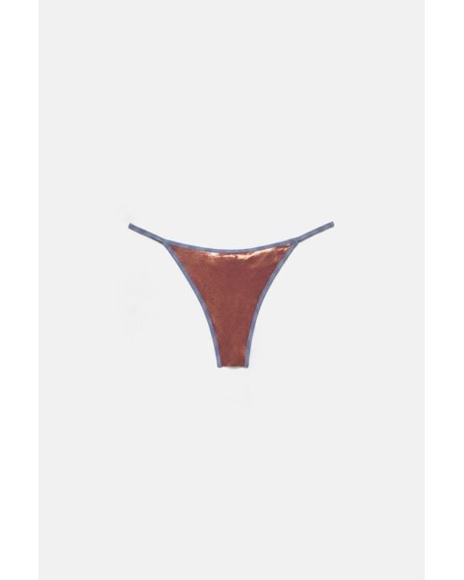 Pull&Bear Metallic Bikinibroekje in het Orange