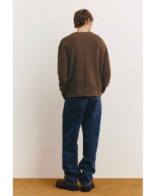 Pull&Bear Brown Round Neck Jumper for men