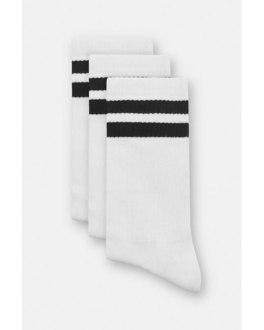 Pull&Bear White Sports Socks for men