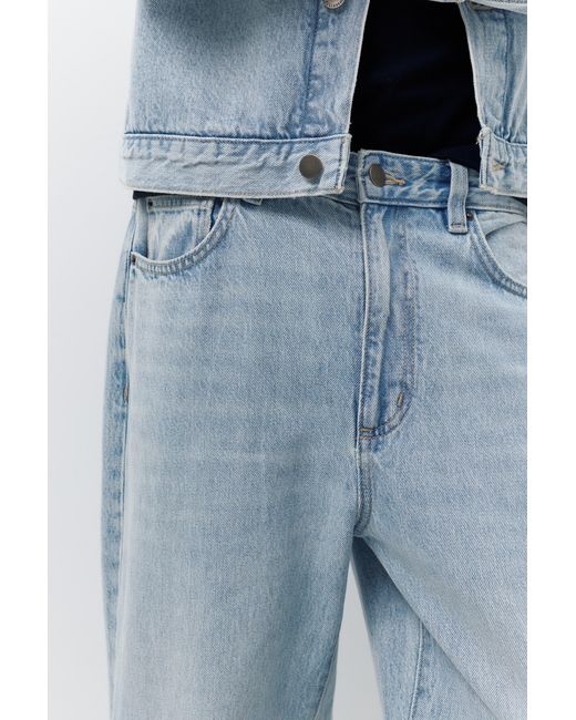 Pull&Bear Blue Baggy Jeans for men