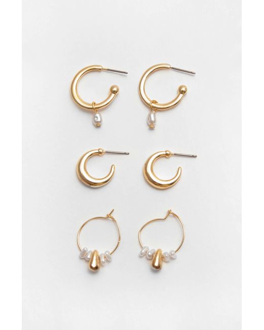 Pull&Bear Metallic 9Er-Pack Ohrringe