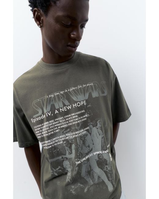 Pull&Bear Black Star Wars: Episode Iv T-Shirt for men