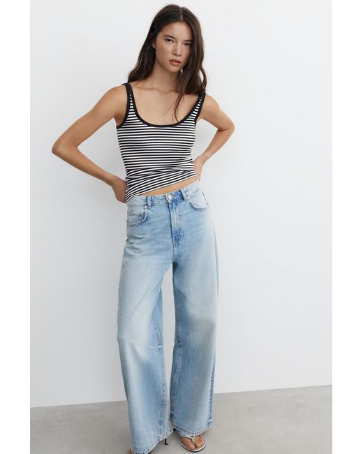Pull&Bear Black Modal Tank Top