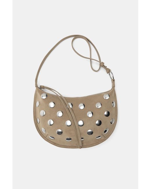 Pull&Bear Blue Studded Shoulder Bag