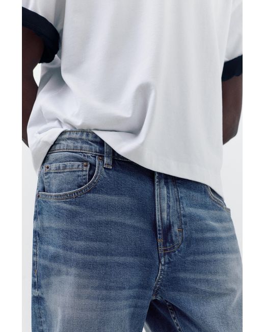 Pull&Bear Blue Slim Fit Jeans for men