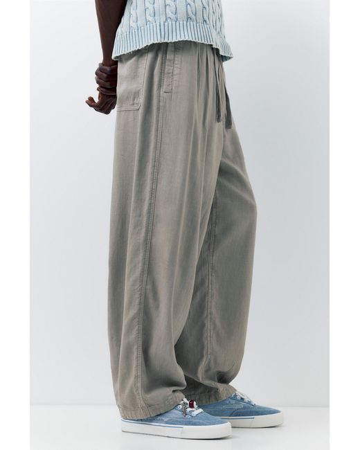 Pull&Bear Jogger Mit Leinen in Gray für Herren